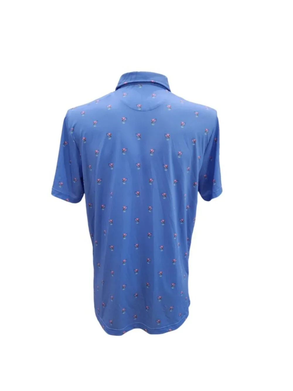 RLX Ralph Lauren Fishing Flamingo Golf Polo Shirt Blue M NWT